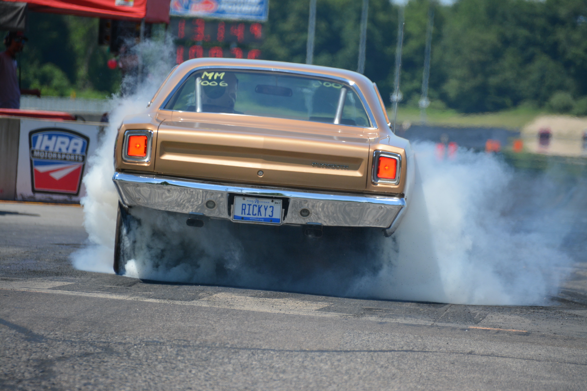 Car doing a burnout