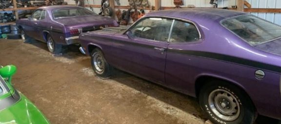 Plum Crazy Vintage Plymouth Duster and Dodge Demon