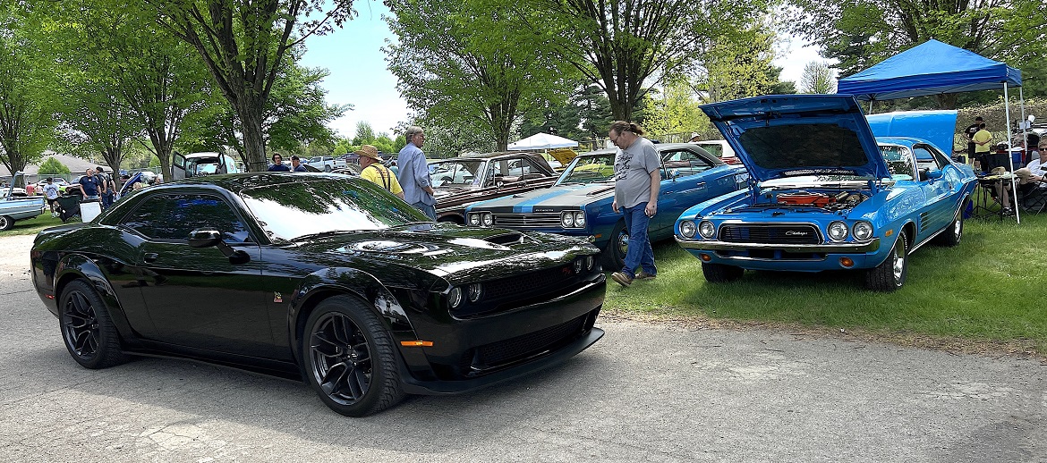 Vintage cars at a car show