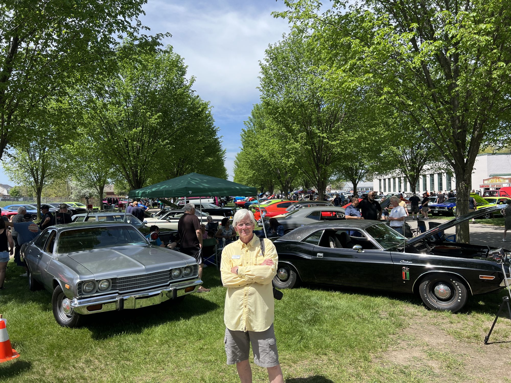Vintage cars at a car show