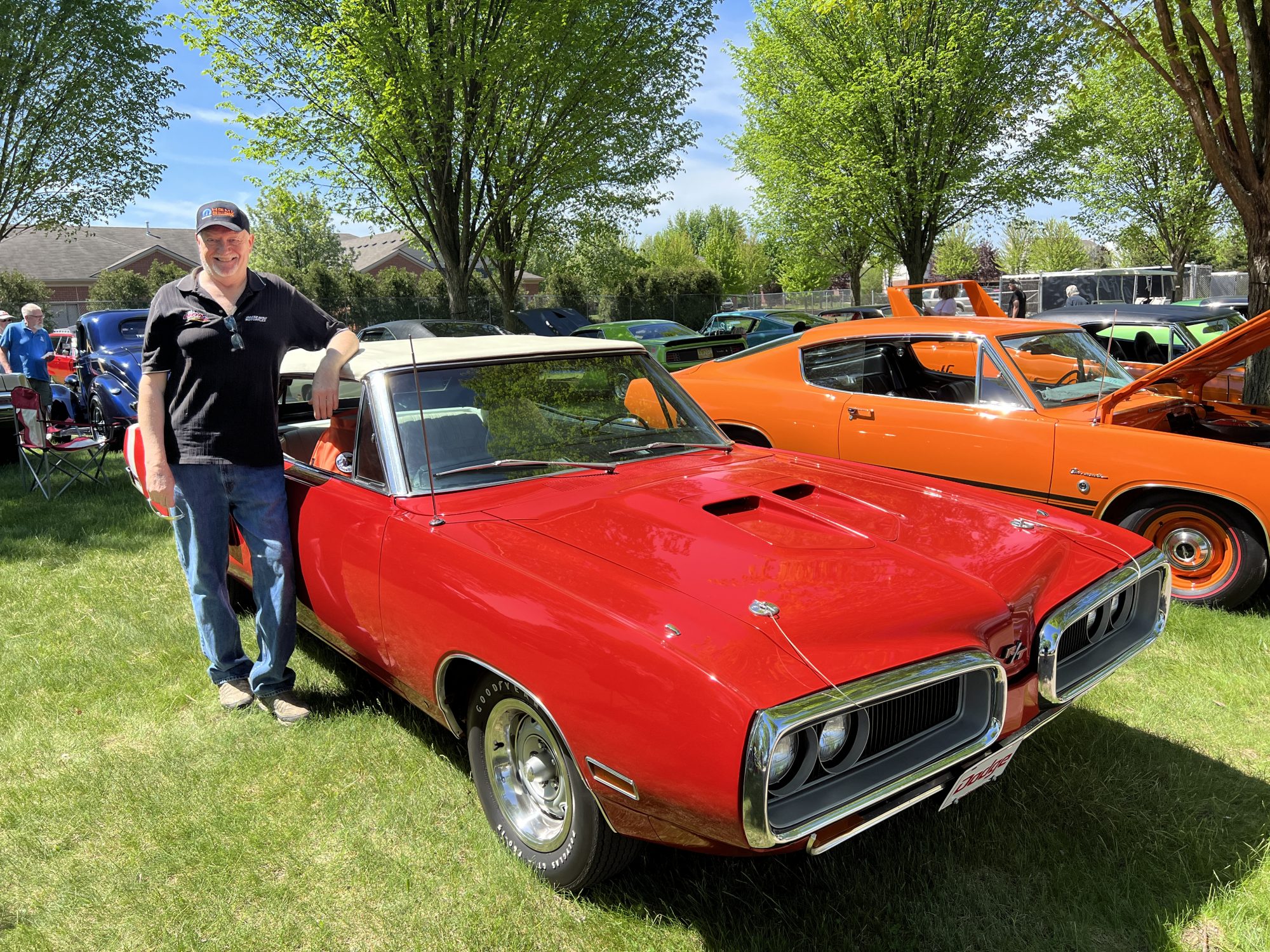 Vintage cars at a car show