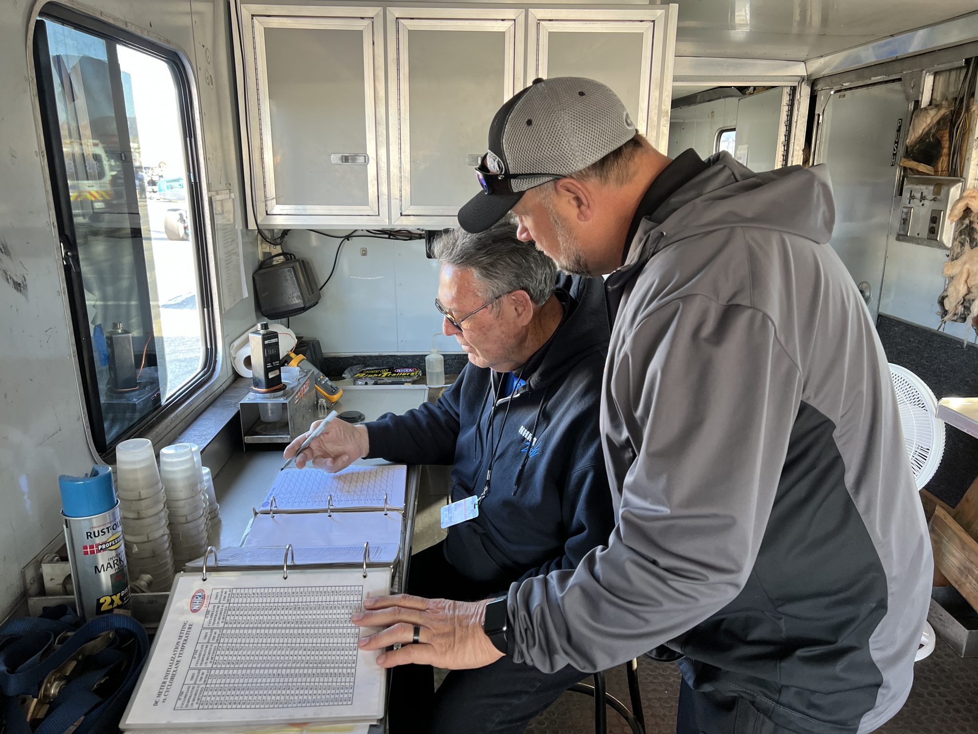 Two men looking over paperwork