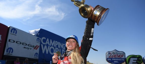 Pruett Powers to Win at Dodge Power Brokers Mile-High Nationals; Tony Stewart Racing Earns First Top Fuel Wally Trophy