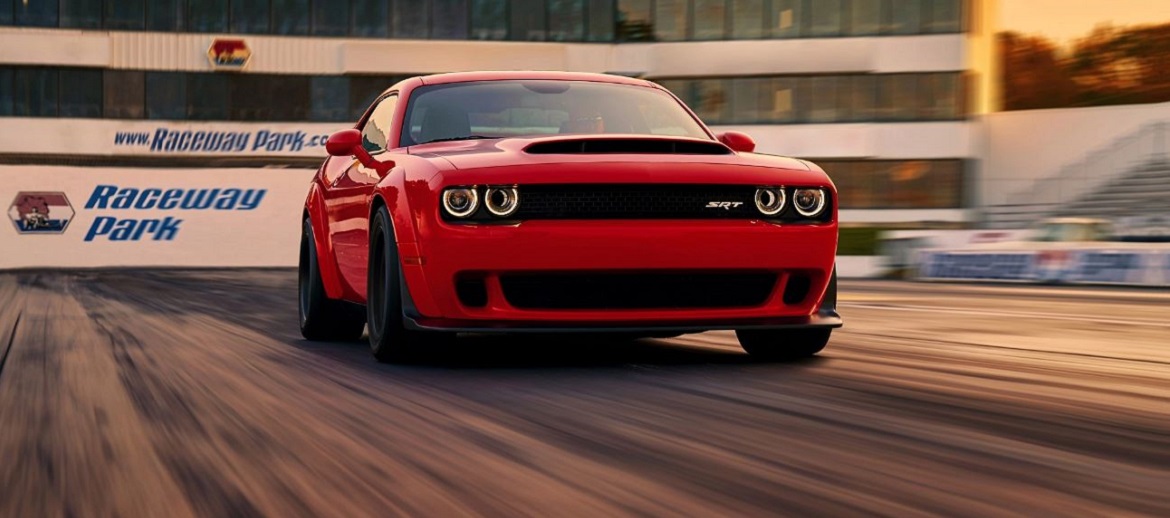 Dodge Demon on the track