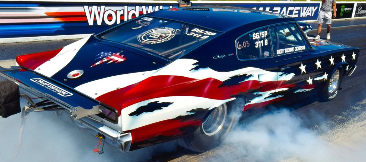 '66 Charger with an American Flag wrap