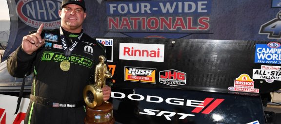 Hagan Back in Victory Lane for Third Time in 2023 NHRA Season  With Dodge Charger SRT<sup>&reg;</sup> Hellcat Win in Four-Wide Nationals