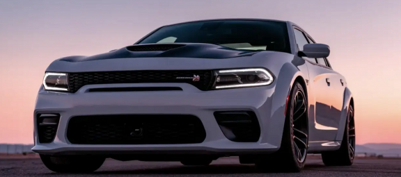 Dodge Charger at sunset