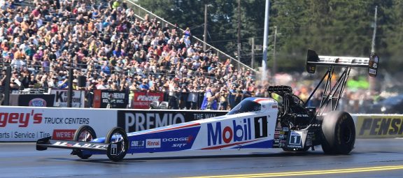TSR Dodge//SRT<sup>&reg;</sup> Racers Pruett, Hagan Miss by Inches at  Rain-Delayed Pep Boys NHRA Nationals